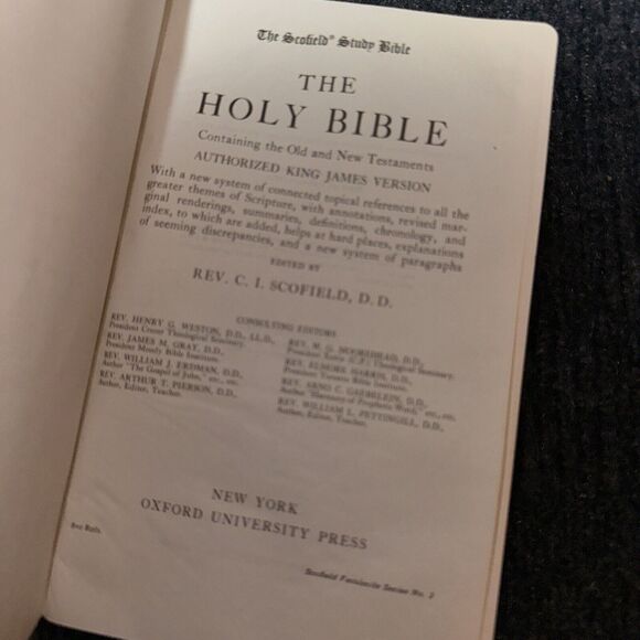 Oxford Scofield Study System Bible KJV 281 PBB HIC 8vo Refs Black Leather USED - Picture 4 of 16